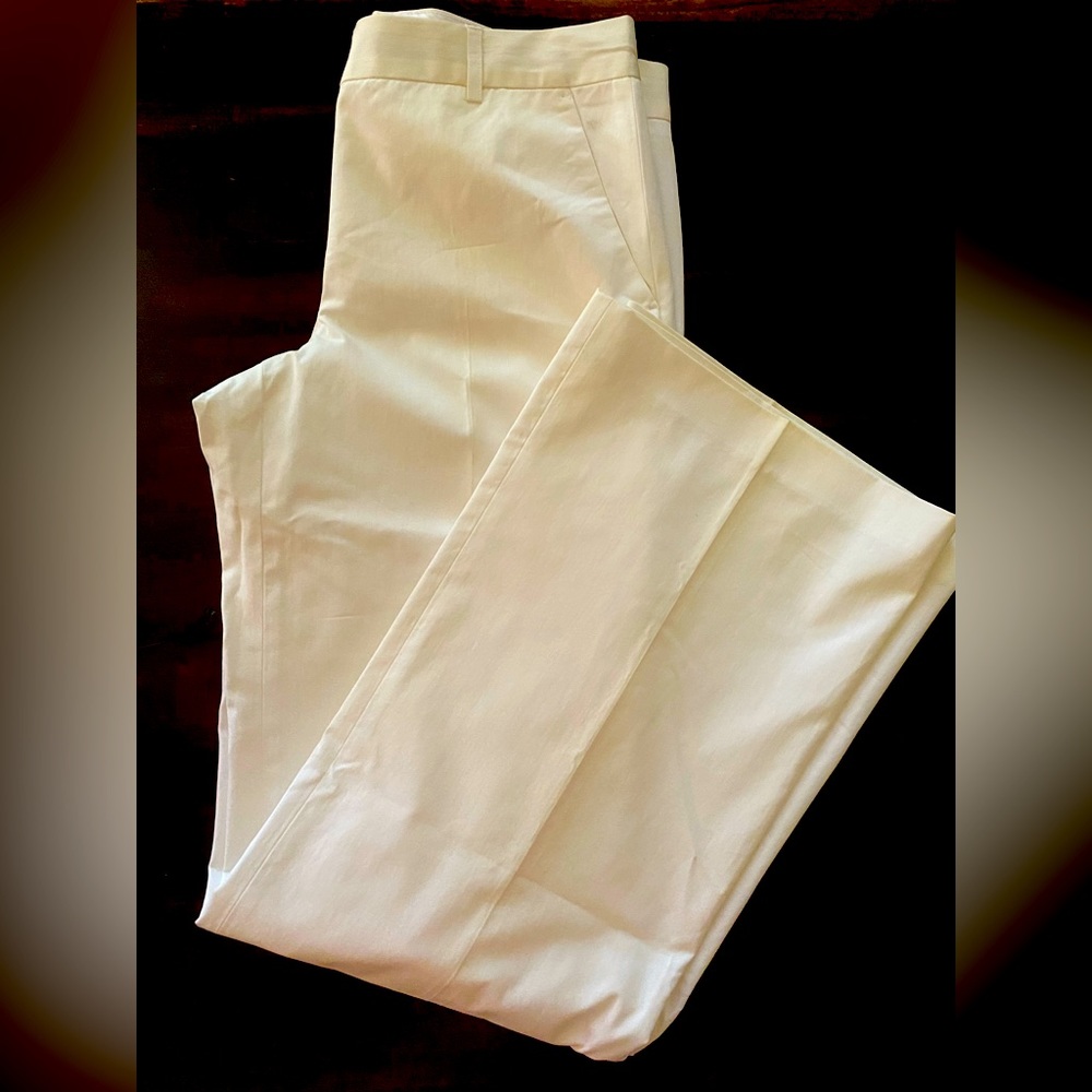 Pippa white flat front dress pants women’s size 8